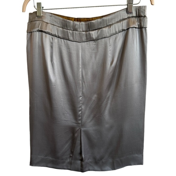 J.Crew Silver 100% Silk Skirt, Size 4 - Picture 4 of 4